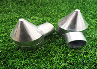 Silberne Aluminiumkettenglied-Zaun-Polierkugel bedeckt 2,56&quot; einfaches X3.74“ installieren mit einer Kappe