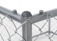 8ft x 50ft Kettenglied-Gewebe-Zaun mit Rasiermesser-Stacheldraht für hochrangige Sicherheit