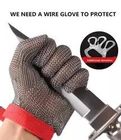 Geschnittene Edelstahl-AntiSchutzhandschuhe verdrahten Metall Mesh Cut Resistant Breathable