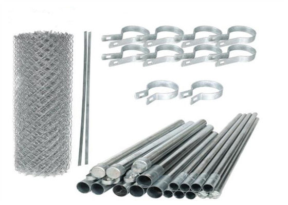 6ft Kettenglied-Zaun Fabric Galvanized Pvc beschichtete Diamond Mesh Wire Roll
