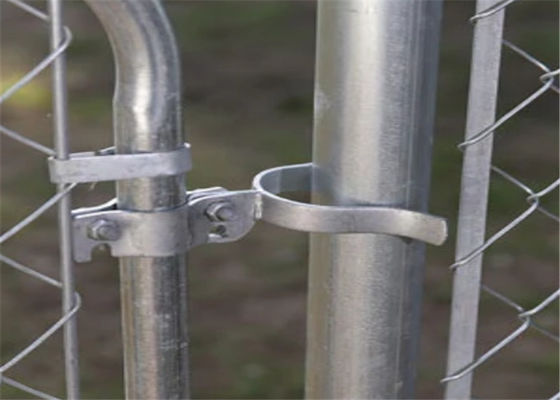 Antirost-Kettenglied-Zaun-Installations-silberne Farbe