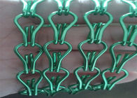 1.6mm Drahtdurchmesser-Fliegengitter-Ketten-Vorhang-Schwarzes/grüne Farbe