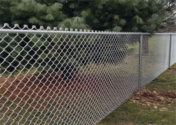 10 Messgerät-PVC beschichtete Kettenglied-Zaun Galvanised Diamond Mesh Fencing 50FT