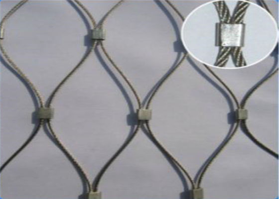 Architekturmetalldraht-Seil-Masche, quetschverbundene Edelstahl-Kabel-Filetarbeit