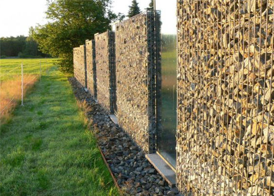 Dekorative Gabions-Körbe für Gärten, grünes Gabion zäunt Wand für Landschaft ein