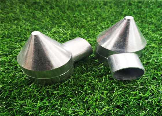 Silberne Aluminiumkettenglied-Zaun-Polierkugel bedeckt 2,56" einfaches X3.74“ installieren mit einer Kappe